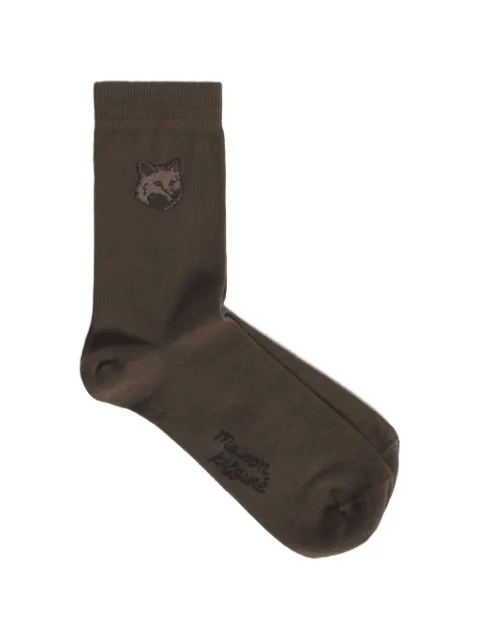 Maison Kitsuné Fox Head socks Brown MRUAS05KT1145
