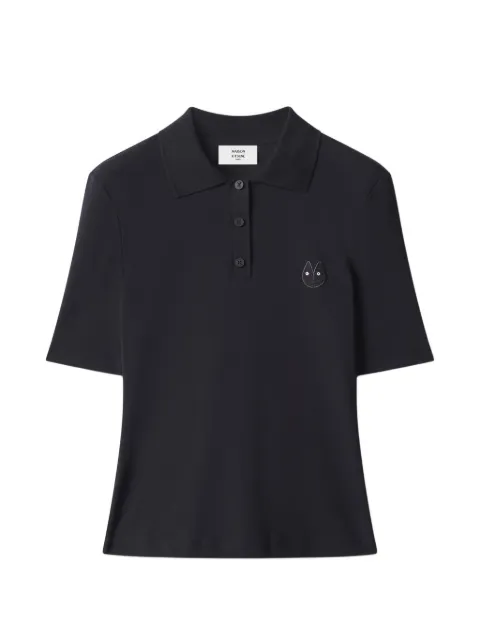 Maison Kitsuné Fortune Fox short-sleeve polo shirt Black MRWJL02KJ7035