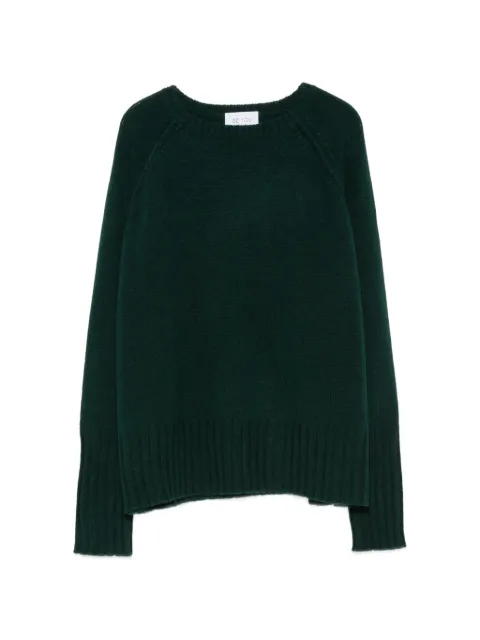 BeYou ribbed-trim long-sleeve sweater Green CD1175F6