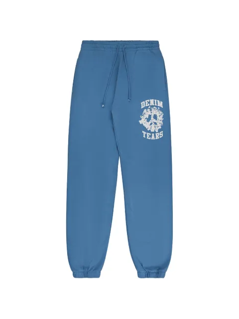 Denim Tears University logo-print track pants Blue DT891