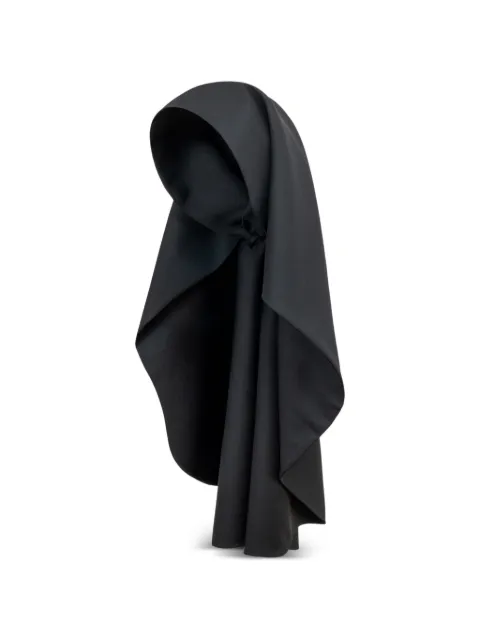 THE ARKOW Theresa wool headscarf Black TAB005C1I