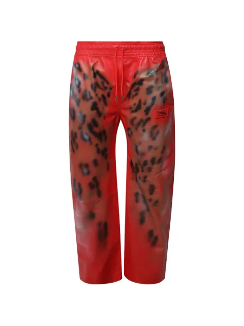 LA MASKARADE animal-print leather track pants Red ANIMALLEATHERPANTS2
