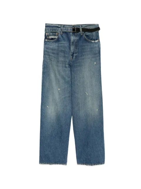 sacai zip-detail distressed jeans Blue 2604103MBLUE
