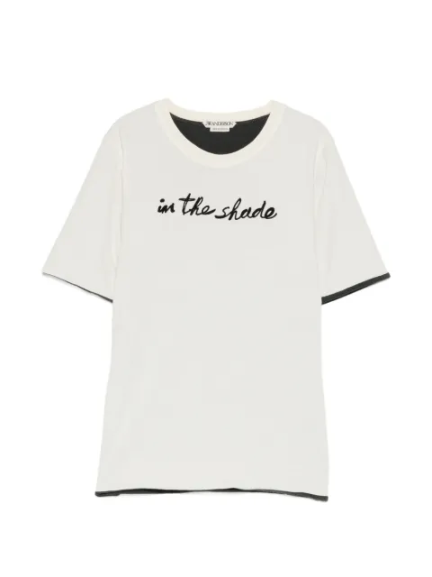 JW Anderson slogan-print T-shirt Neutrals JT0350PG2007