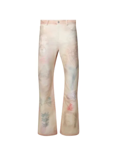 LA MASKARADE graphic-print jeans Neutrals SKINPANTS