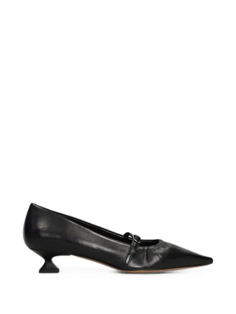 The Seller buckle-strap pointed-toe leather pumps Black SS5001