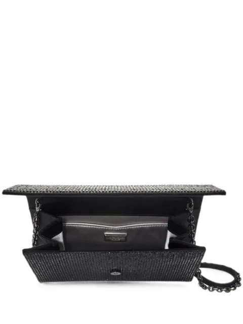 Judith Leiber Fizzoni crystal-embellished chain-strap clutch bag Black H22100