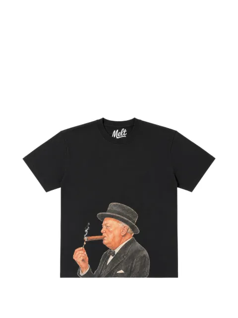 Melt graphic-print T-shirt Black MS5432