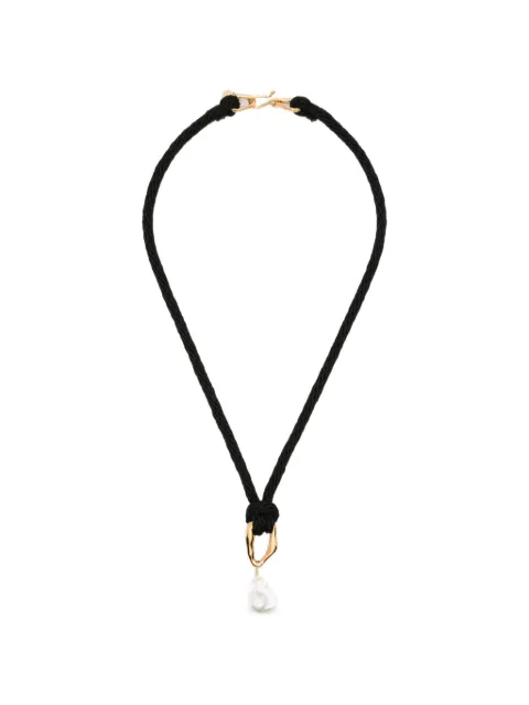 Forte Forte pearl-pendant cord necklace Gold 15169MYJEWEL