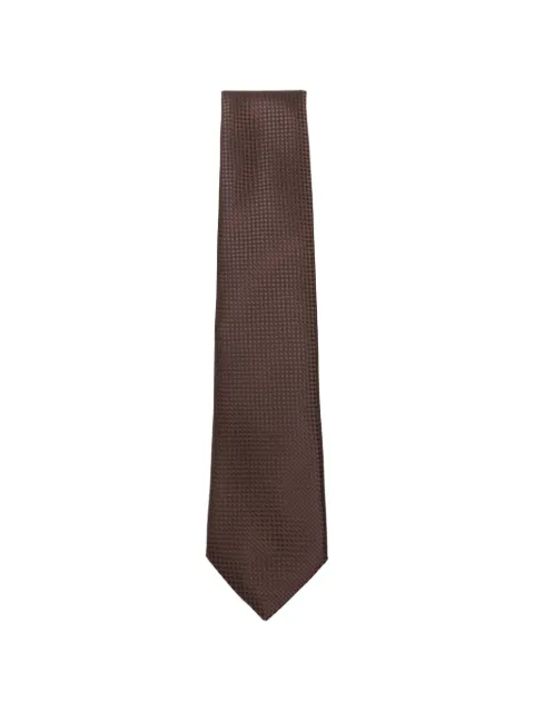 SAPIO check-pattern tie Brown N00002