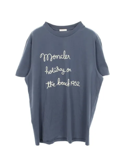 Moncler Vintage 2020 logo embroidery T-shirt Blue 1094828