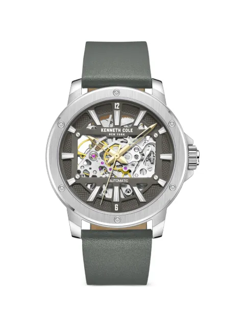 KENNETH COLE skeleton-dial 44mm watch Grey KCWGE2237902