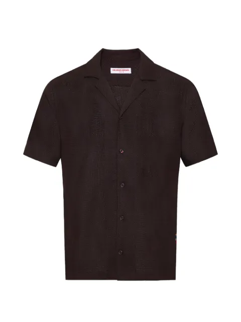 Orlebar Brown Maitan open-weave shirt Brown 282677