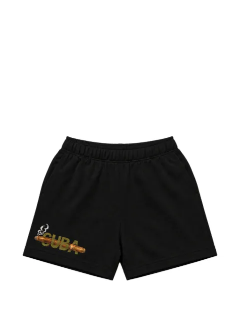Melt Cuba graphic-print shorts Black MSRTSHO5027
