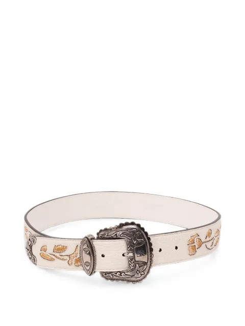 Ermanno Scervino floral-embroidered Western-style belt Neutrals D463T315RGMQ