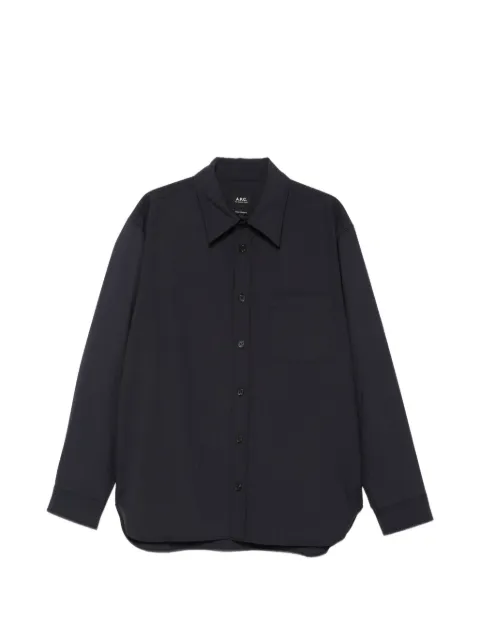 A.P.C. chest-pocket long-sleeve shirt Blue PSANFH32058