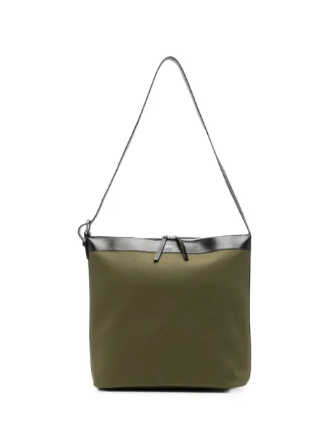 A.P.C. Vera maxi two-tone shoulder bag Green COHRQF67074