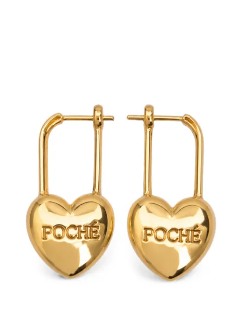 Poche Paris Heart drop earrings Gold 02EARG