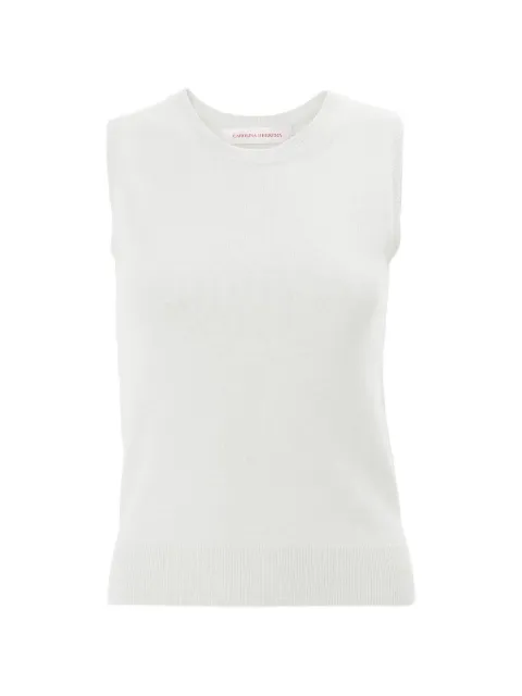 Carolina Herrera crew-neck cashmere top Neutrals P2612N206CJB