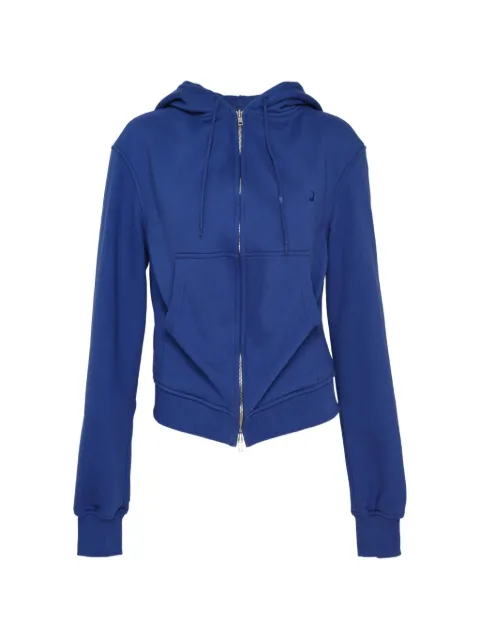 pushBUTTON logo-embroidered zip-up hoodie Blue PB2630601W