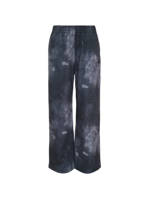 We11done distressed tie-dye track pants Black WDTA226718UBK