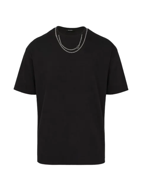 We11done chain-embellished T-shirt Black WDTT226722UBK