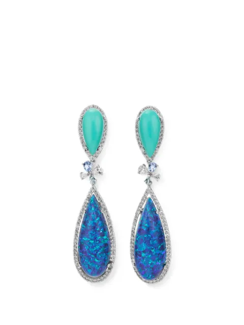 Anabela Chan Opal Papillon multi-stones earrings Silver AC16MC05ESWGBO
