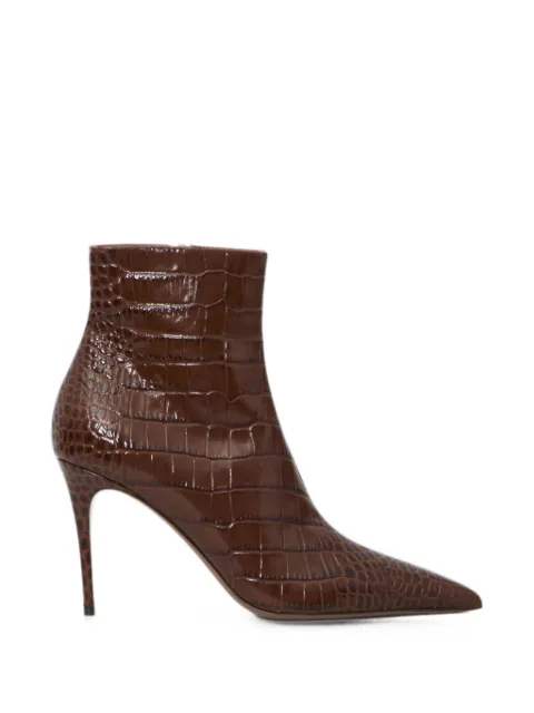 Paris Texas Vera 85 crocodile-print ankle boots Brown PX2073XCOCO