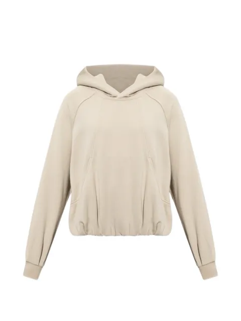 Moose Knuckles logo-patch raglan-sleeve hoodie Neutrals M36LS6310