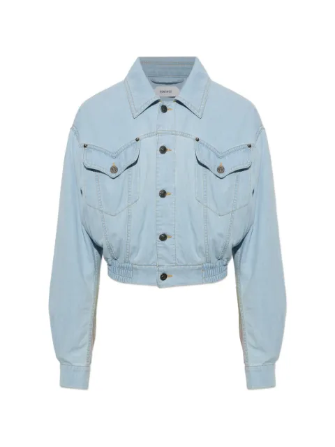 Versace elasticated-waist denim jacket Blue 10256651A18640