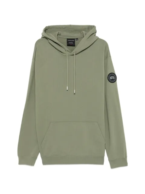 Canada Goose logo-patch hoodie Green 1284MB9126