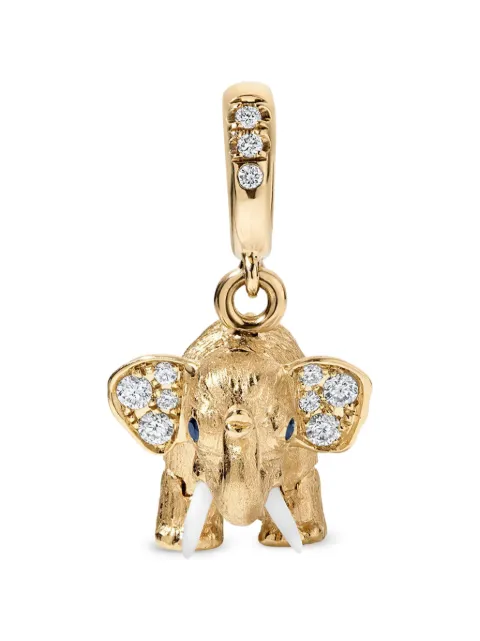 Eden Presley Ellie Elephant diamond and agate pendant Gold 2524069P1DOS
