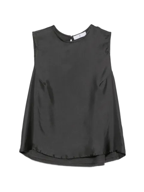 WHYCI MILANO satin-finish sleeveless top Black WH00410028