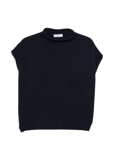 WHYCI MILANO high-neck cap-sleeve T-shirt Blue WH0571