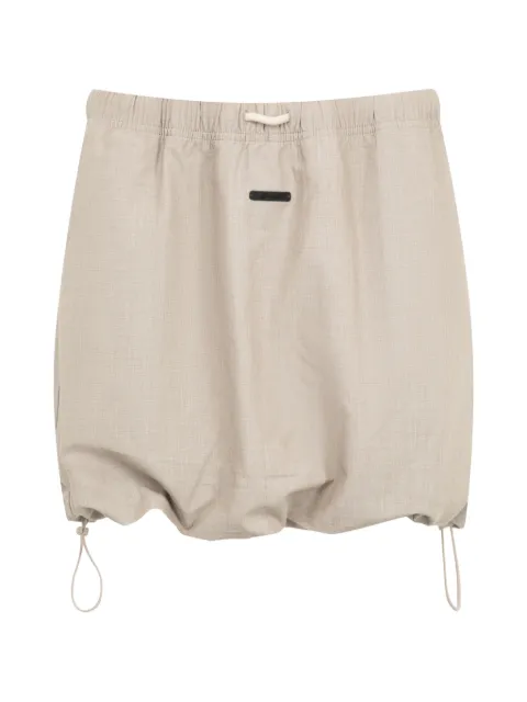 FEAR OF GOD ESSENTIALS drawstring-hem micro skirt Neutrals RW00340