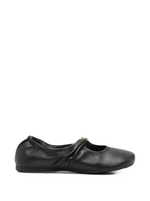 LOEWE Pebble soft leather ballet flats Black L815466X46