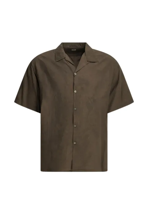 A.PRESSE Natural Dyed short-sleeve shirt Brown 26SAP0217