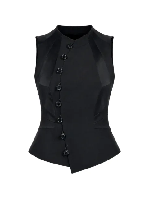 Shiro Sakai asymmetric wool top Black SWV001
