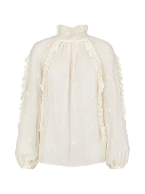 Secular.Lab Priscilla ruffled-details blouse Yellow 26132S26
