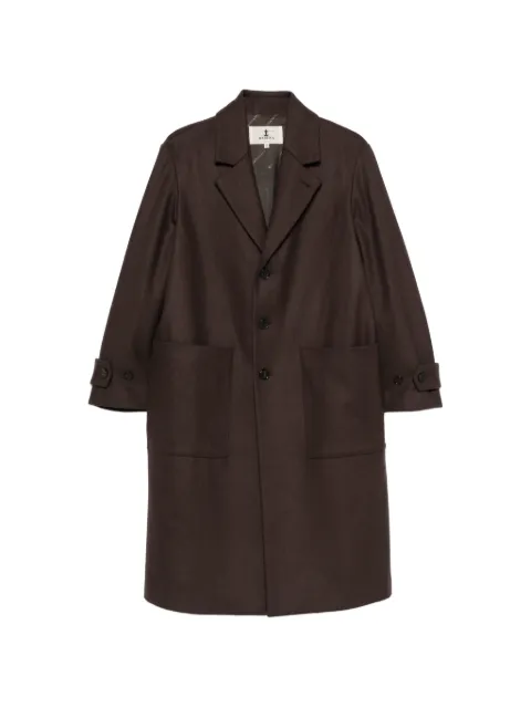 Barena button-up notched-lapels coat Brown CSD57040444270