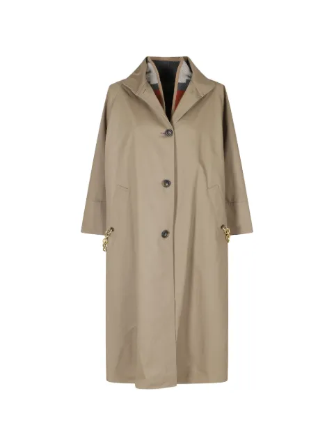 Bazar Deluxe button-front trench coat Neutrals S12523200099