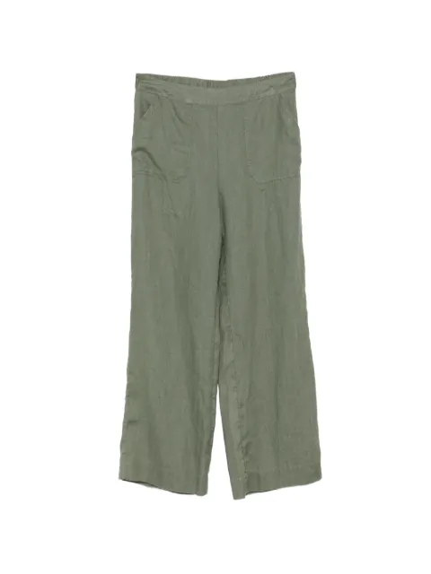 MAISON123 elasticated-waist wide-leg trousers Green 6558869