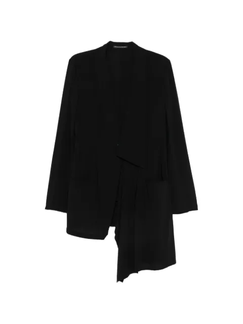 Yohji Yamamoto asymmetric-hem blazer Black FKJ60202