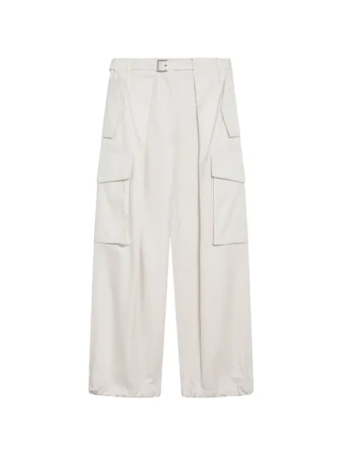 LOEWE cargo trousers in cotton and silk Neutrals S359Y04XJ5CO