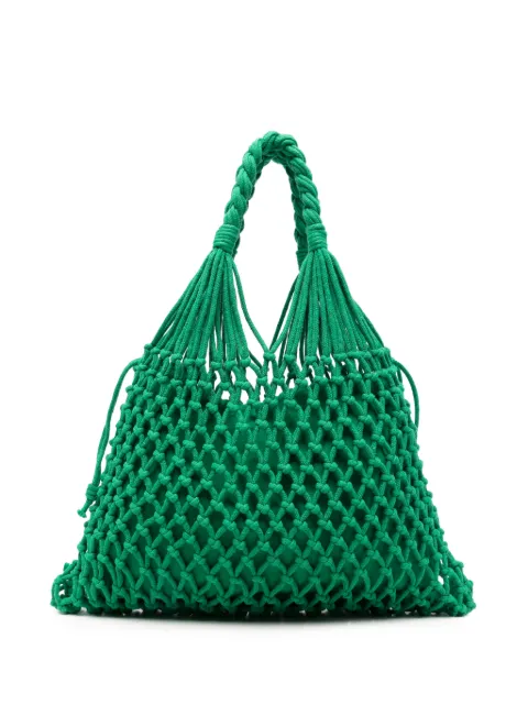 The Frankie Shop Naia macramé-knit tote bag Green BAFS231974000001