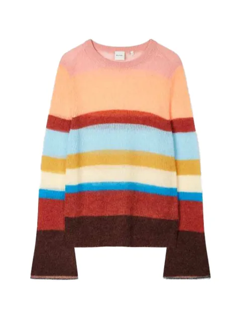 Paul Smith alpaca-wool blend 'signature stripe' sweater Brown W1R912NW11276