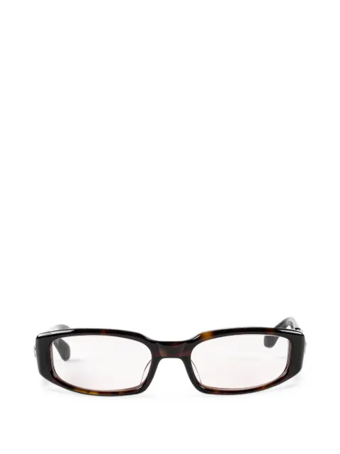 Chrome Hearts Her rectangle-frame glasses Brown CHRM1550