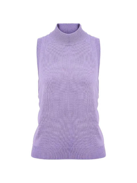 Carolina Herrera sleeveless mock-neck tank top Purple S2612N210KSC