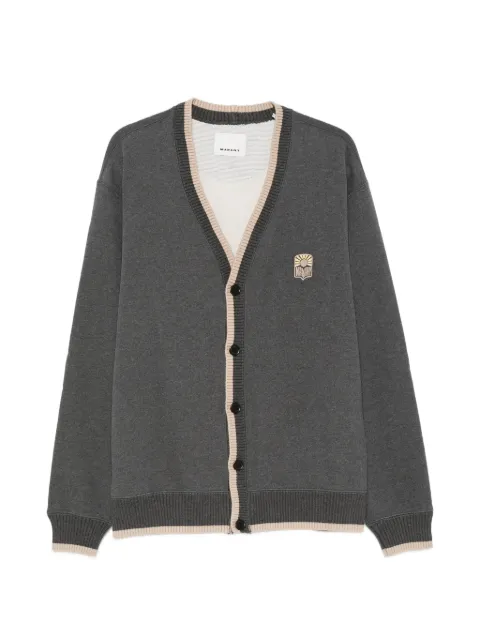 MARANT logo-patch button-up cardigan Grey SW0199HAD3M03H