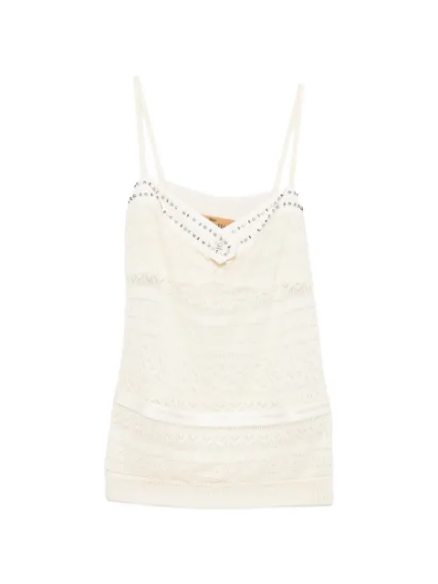 John Galliano Pre-Owned 2000s stud-embellished camisole top Neutrals JOG250DM